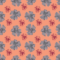 Ditsy Flowers Seamless Pattern. Fashionable print for textiles, wallpaper and packaging.
