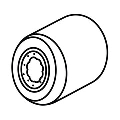 detailed sushi roll outline illustration