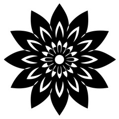 Fototapeta premium vector black and white flower