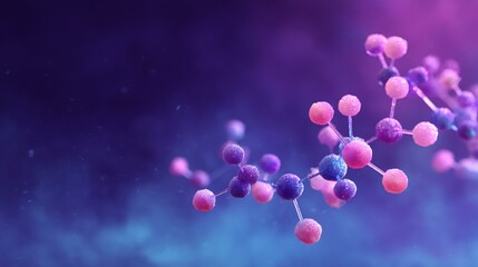 Molecular Structure Illustration with Vibrant Colors