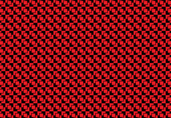 checkerboard seamless pattern geometric plaid cut off rectangle two color red and black, paper pattern, Retro background fabric. Vintage checkered color geometric texture,