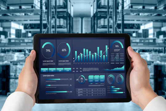 Business data dashboard provide business intelligence analytic for marketing strategy planning snugly with big data set to analyze customer demands and foreseeing business future