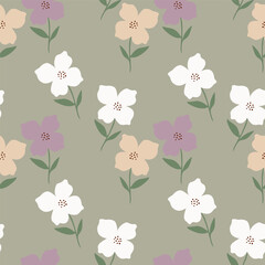 Ditsy Flowers Seamless Pattern. Fashionable print for textiles, wallpaper and packaging.
