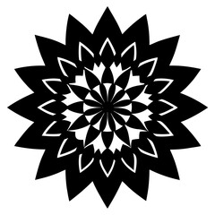 black and white flower