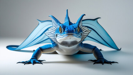 Blue winged lizard creature wings fantasy