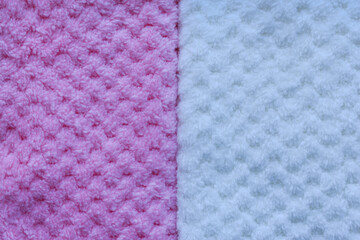 Background of colorful towels. Several soft terry towels.