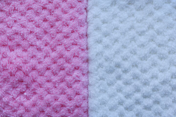Background of colorful towels. Several soft terry towels.