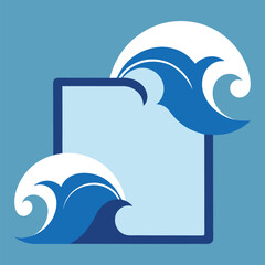 Wave Crest Photo Frame with Ocean Swell Shape