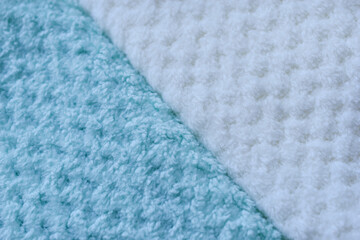 Background of colorful towels. Several soft terry towels.