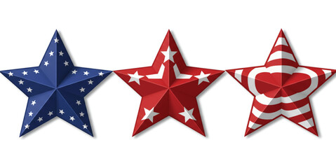 Happy 4th of July Banner Vector – Patriotic USA Independence Day Design with American Flag, Fireworks, Stars, Confetti – Memorial & Veteran Day Background – Flat Style July 4th Art Illustration