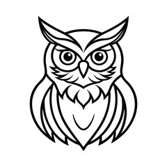 mystic owl outline vector art