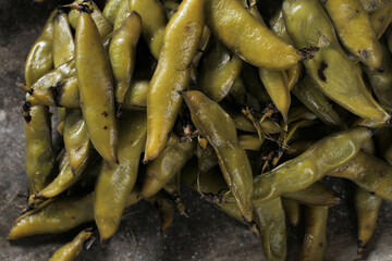 photography of traditional Peruvian food called Pachamanca. Food concept.