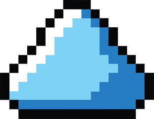 Fototapeta premium An 8bit pixelated cloud evokes retro gaming nostalgia, isolated on white