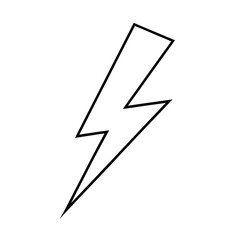 thunder bolt flash outline drawing