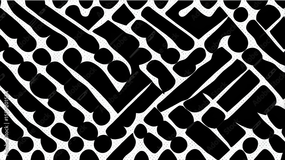 Poster texture for note or notebook. black sheet paper. white mesh pattern. seamless polka dot background. 