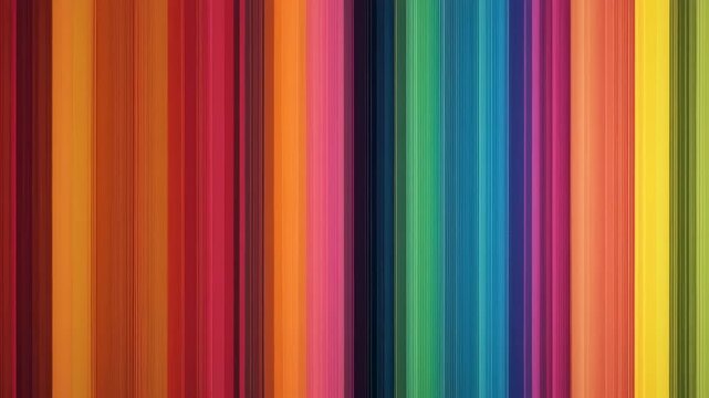 Vibrant vertical stripes transition in colorful abstract animation