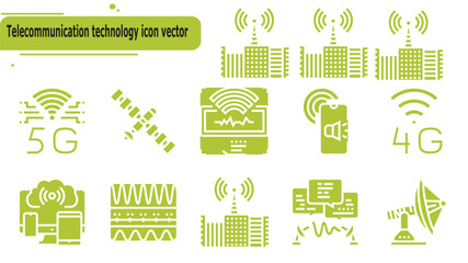 Telecommunication technology icon vector