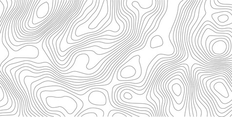 Fototapeta premium The black grey on white contours vector topography stylized height of the lines. The concept of a conditional geography scheme and the terrain path. Ultra wide. Map vector terrain Illustration. 