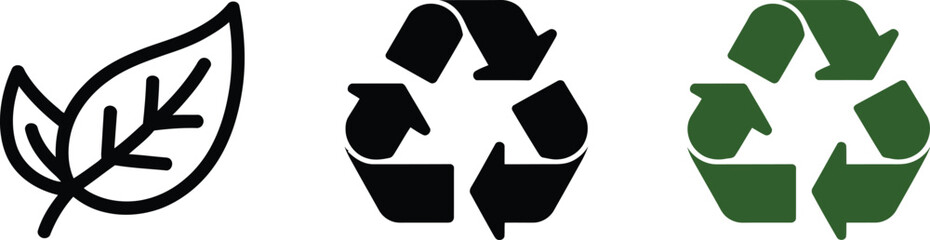 Obraz premium Eco friendly recycling and nature concept for sustainable living and environmental protection design vector editable vector illustration with png format