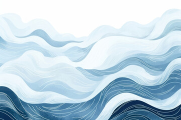 Fototapeta premium Abstract ocean waves png paint texture overlay, transparent background