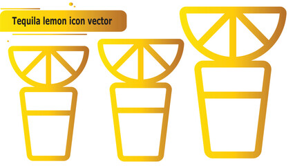 Tequila lemon icon vector