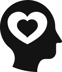 Meditation and Mental Growth Silhouette Icon