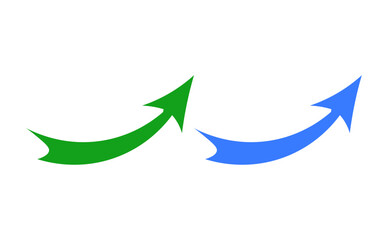 black white green colourfull curve arrow icon on transparent background. flat style. arrow icon for your web site design, logo, app, UI. arrow indicated the direction symbol. curved arrow sign