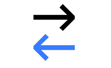 Straight black arrow graph direction over transparent background. flat style tick icon for web site design, logo, app, UI design