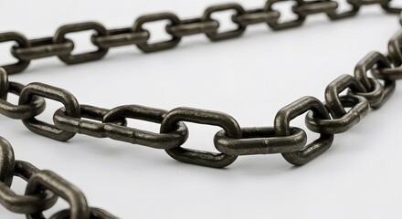 Obraz premium Chains on white surface