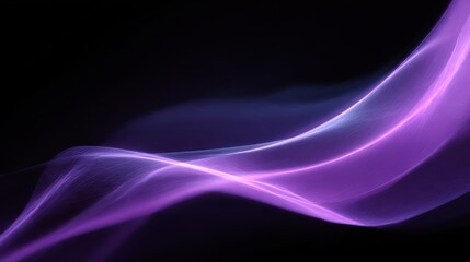 Abstract Purple Waves on Black Background