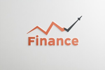 Logo representing finance with dynamic design and upward trend in orange and black colors