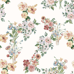SEAMLESS FLORAL FLOWER ALLOVER