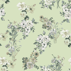 SEAMLESS FLORAL FLOWER ALLOVER