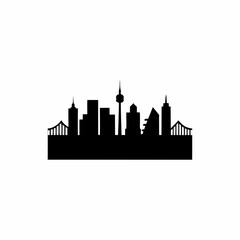Obraz premium unique City skyline silhouettes vector silhouette illustration isolated on white background