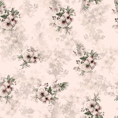 Fototapeta premium SEAMLESS FLORAL FLOWER ALLOVER