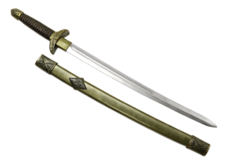  sword isolated on white background PNG ,AI GENERATED