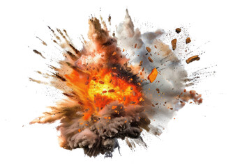 PNG Dramatic explosion fire bonfire debris.
