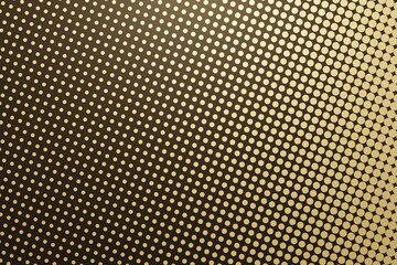 Macaroni and cheese dots on black background. Light is coming from top