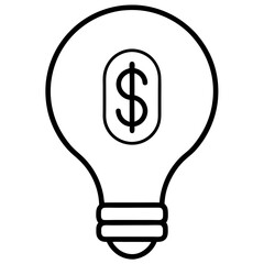 light bulb icon vector