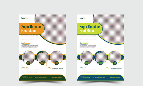 Food Flyer Template design, restaurant food flyer, fast food template vector illustration. - Powered by Adobe