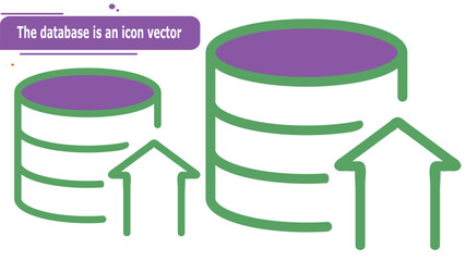 The database is an icon vector