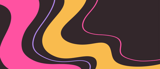 Twisted distorted color groovy banner background