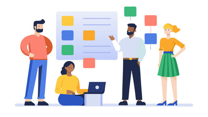 Characters shown from 3 4 side angles one standi