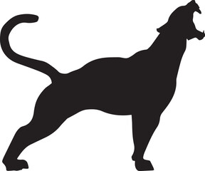 Tiger Animal Silhouette Vector set – Hunting and Relaxing Poses