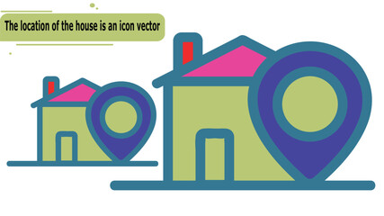 The location of the house is an icon vector
