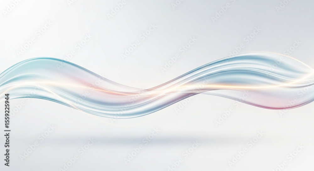 Poster abstract pastel swirl creating a gentle wave of light