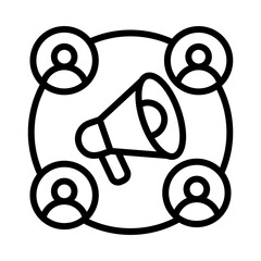 Digital Marketing Colored Outline icon