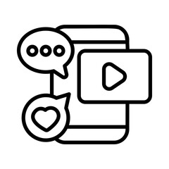 Digital Marketing Colored Outline icon