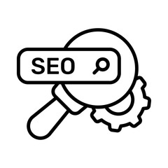 Digital Marketing Colored Outline icon