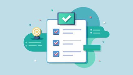Floating checklist task avatars zoom tile soft